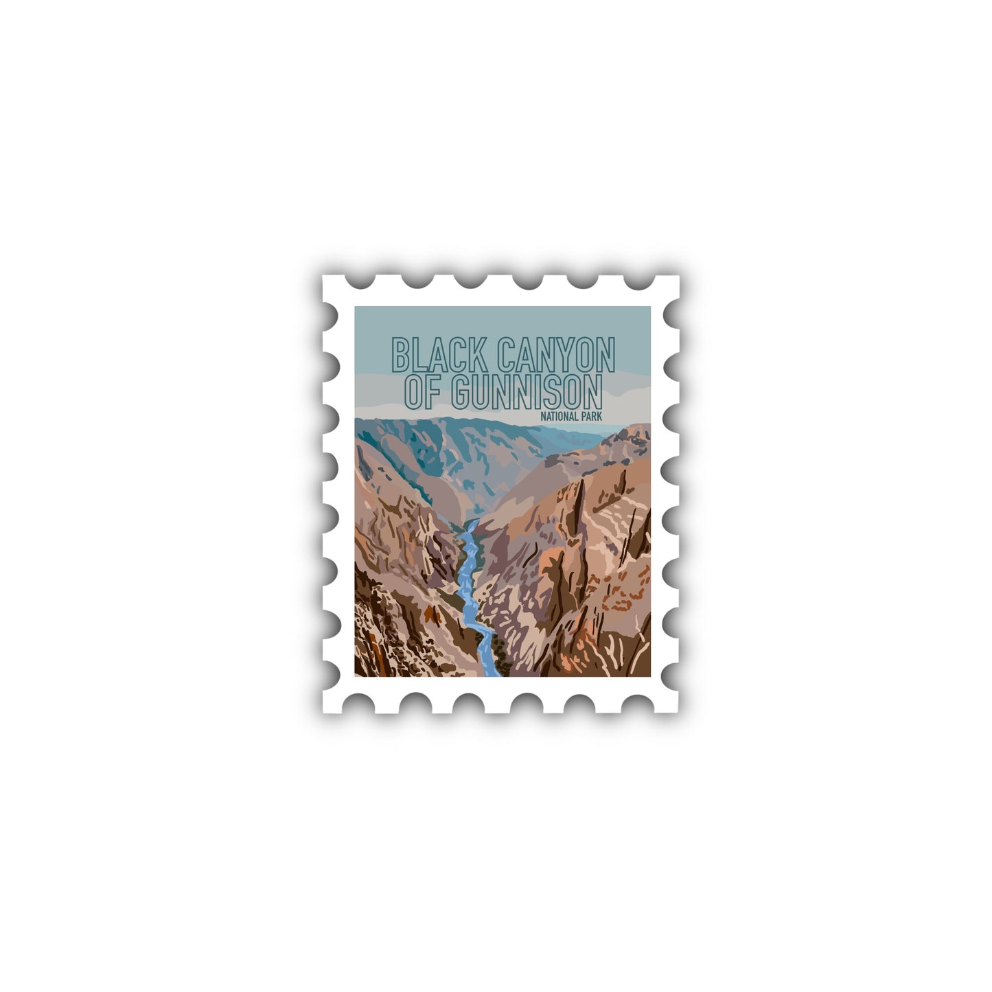 Black Canyon of the Gunnison National Park Stamp Sticker