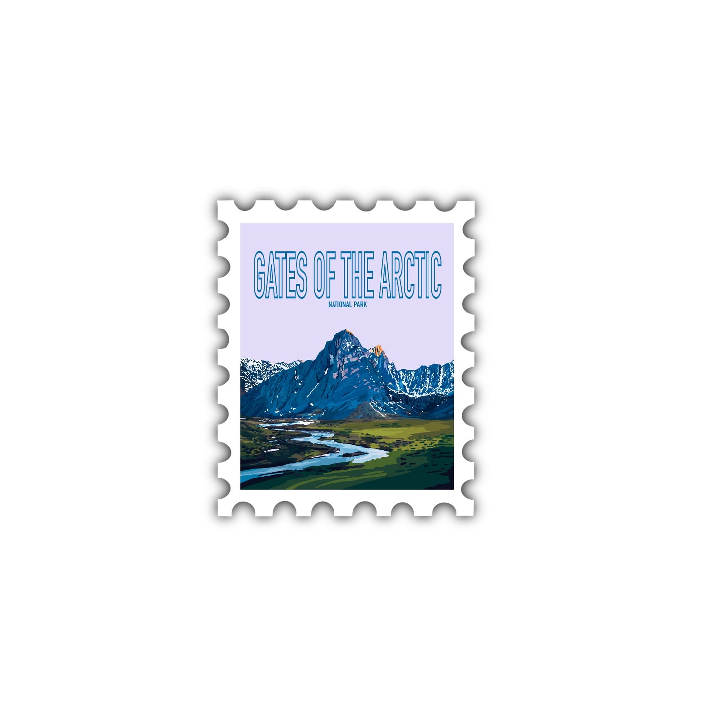 Gates of the Arctic National Park Stamp Sticker