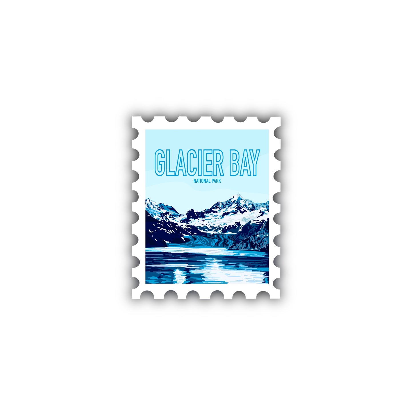 Glacier Bay National Park Stamp Sticker