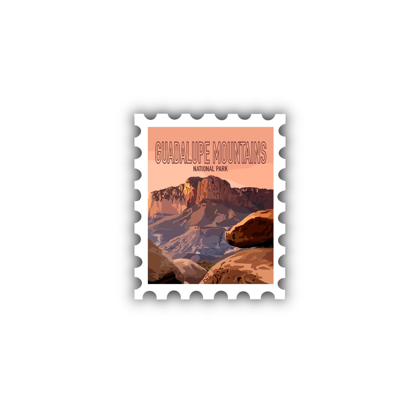 Guadalupe Mountains National Park Stamp Sticker