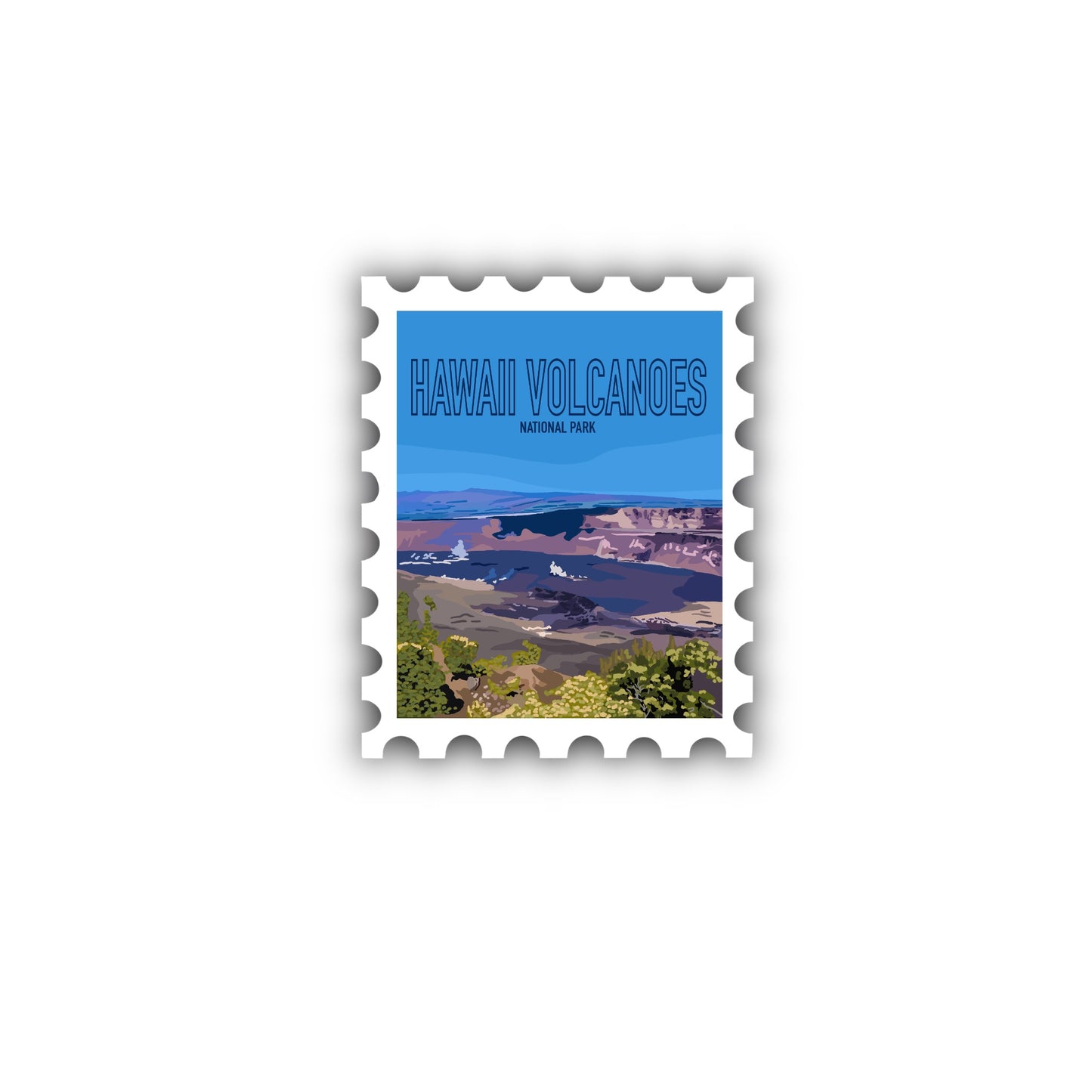Hawaii Volcanoes National Park Stamp Sticker