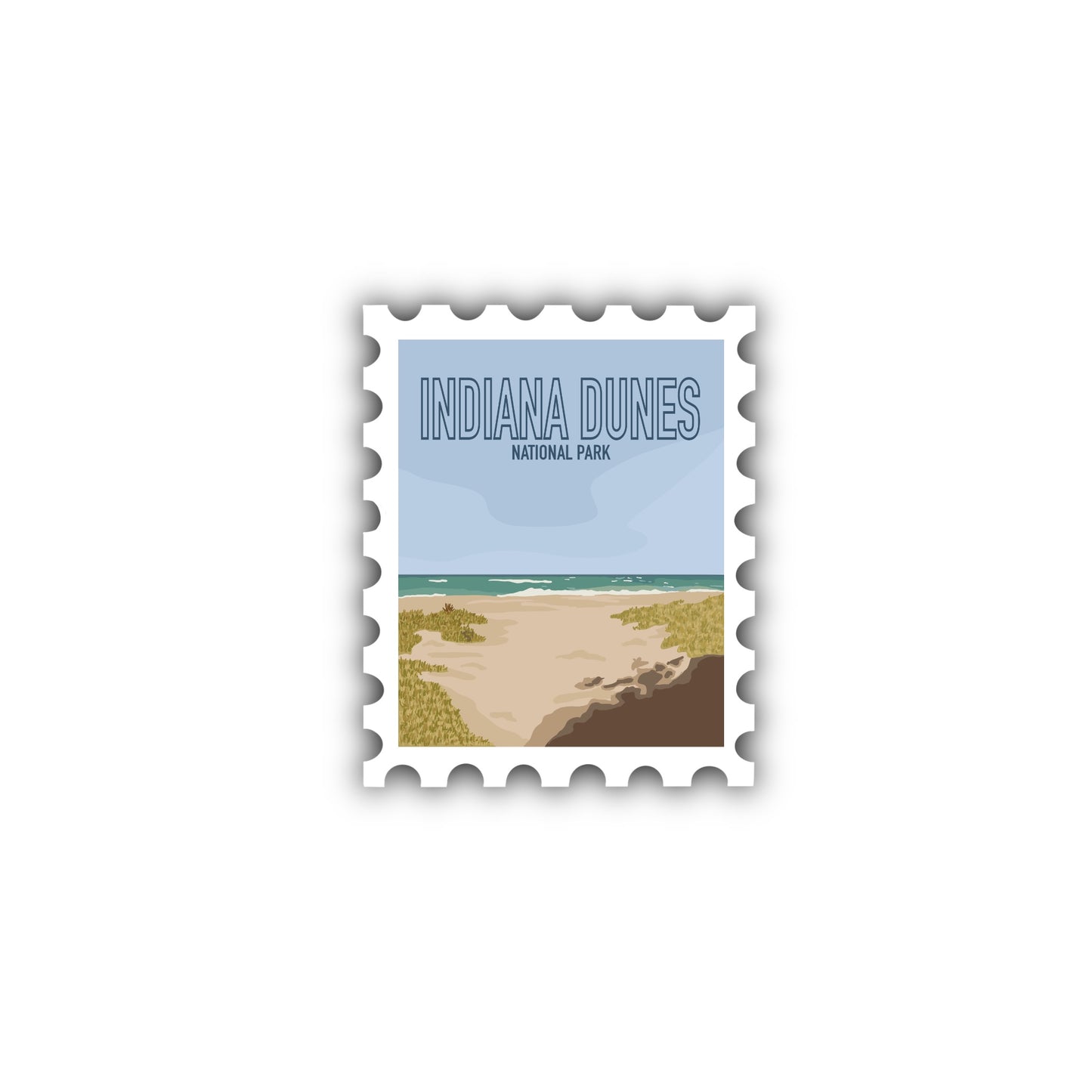 Indiana Dunes National Park Stamp Sticker
