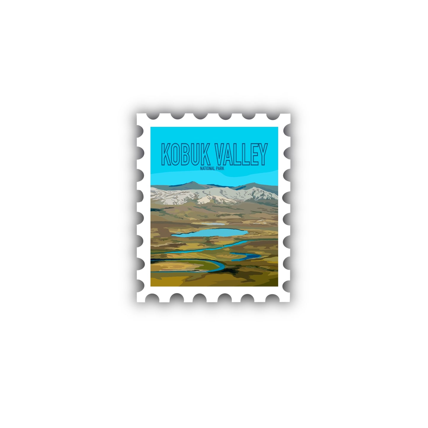 Koduk Valley National Park Stamp Sticker