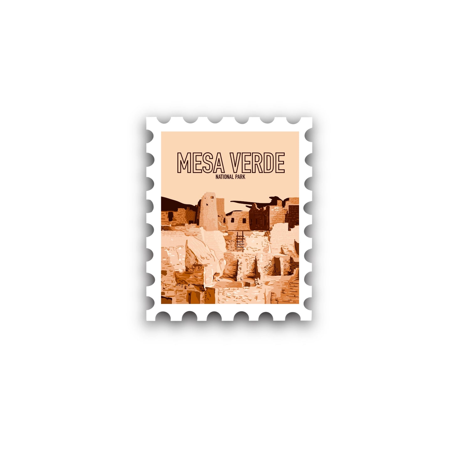 Mesa Verde National Park Stamp Sticker