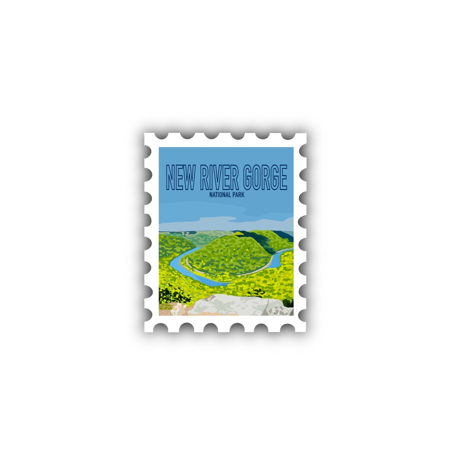 New River Gorge National Park Stamp Sticker