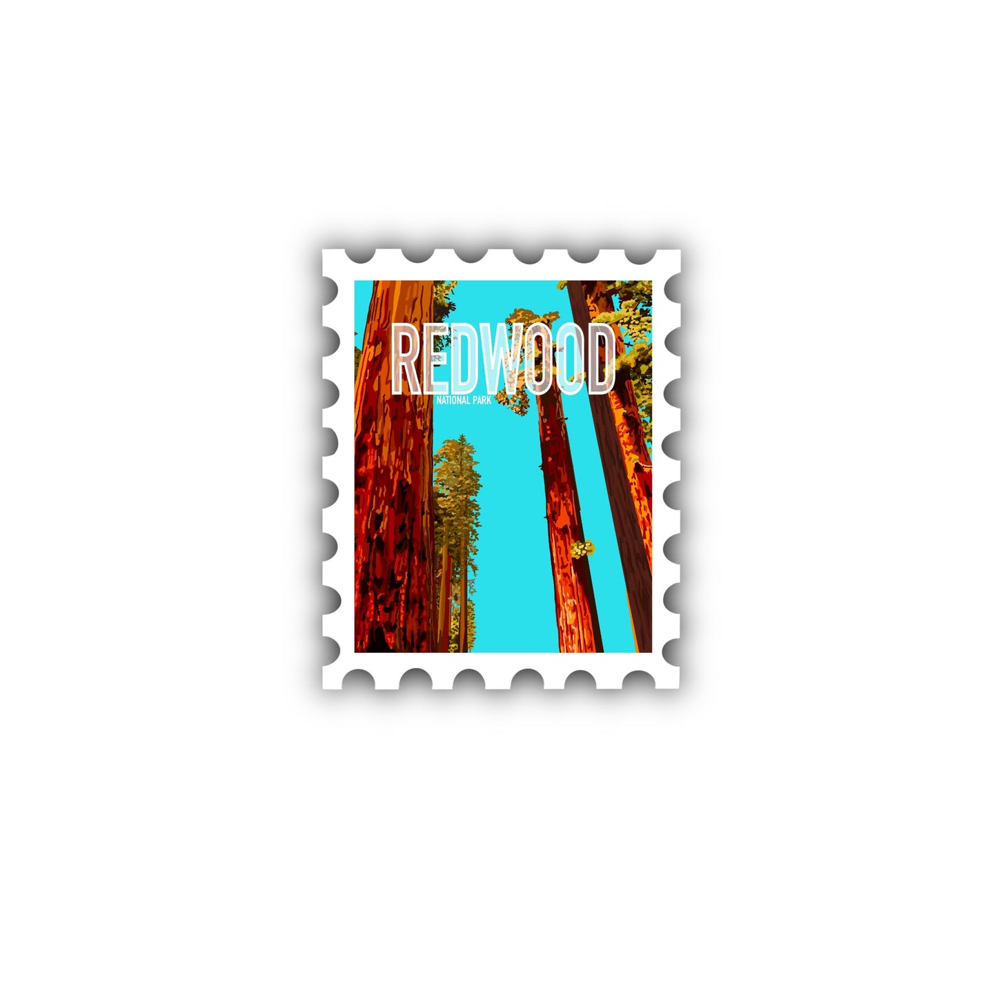 Redwood National Park Stamp Sticker