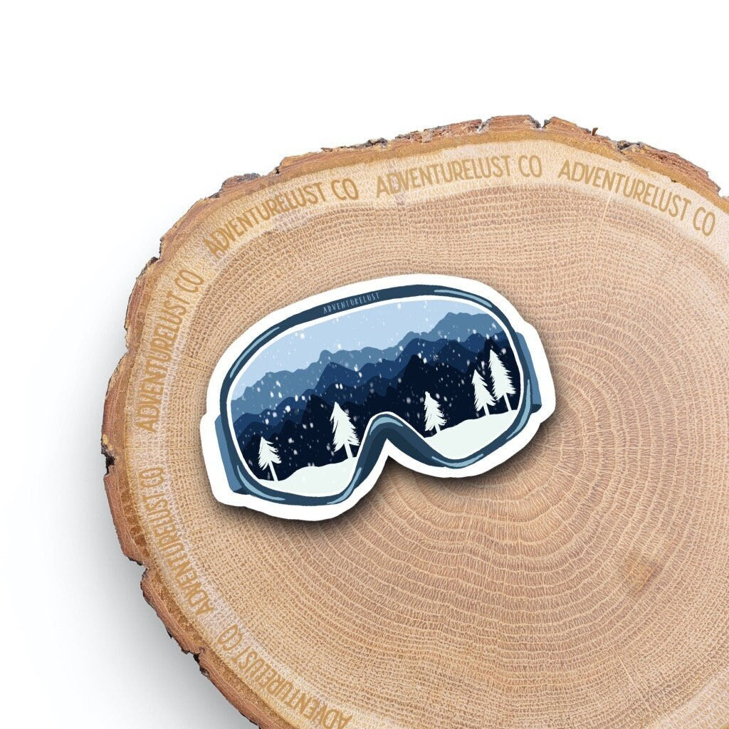 Blue Snow Mountain Goggles Sticker