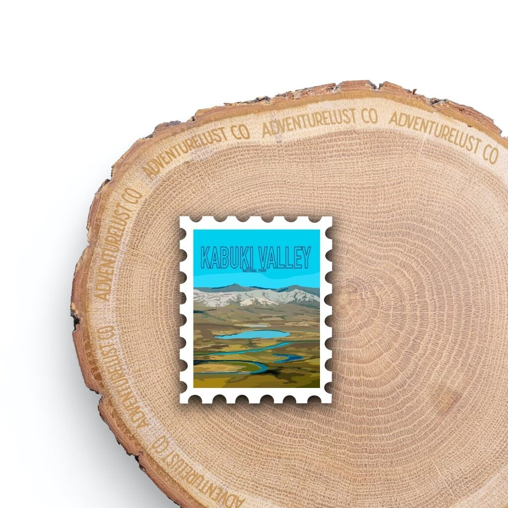 Kabuki National Park Alaska Stamp Sticker