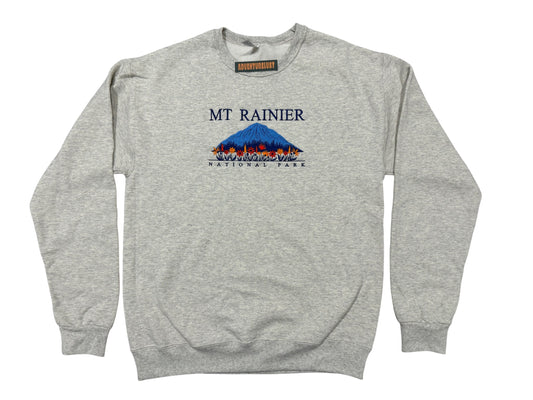 Embroidered Mount Rainier National Park Crewneck