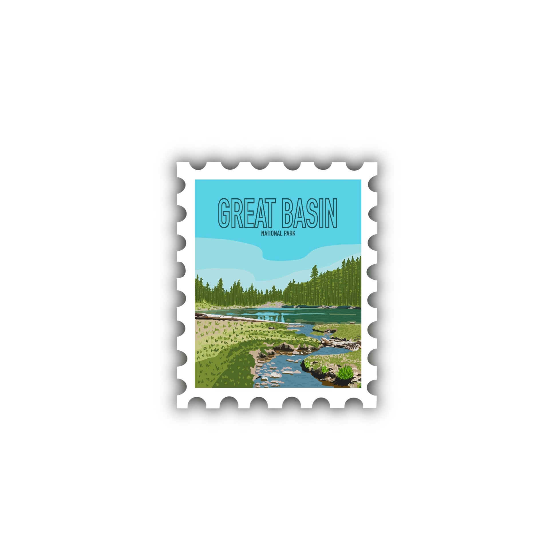 Great Basin National Park Stamp Sticker