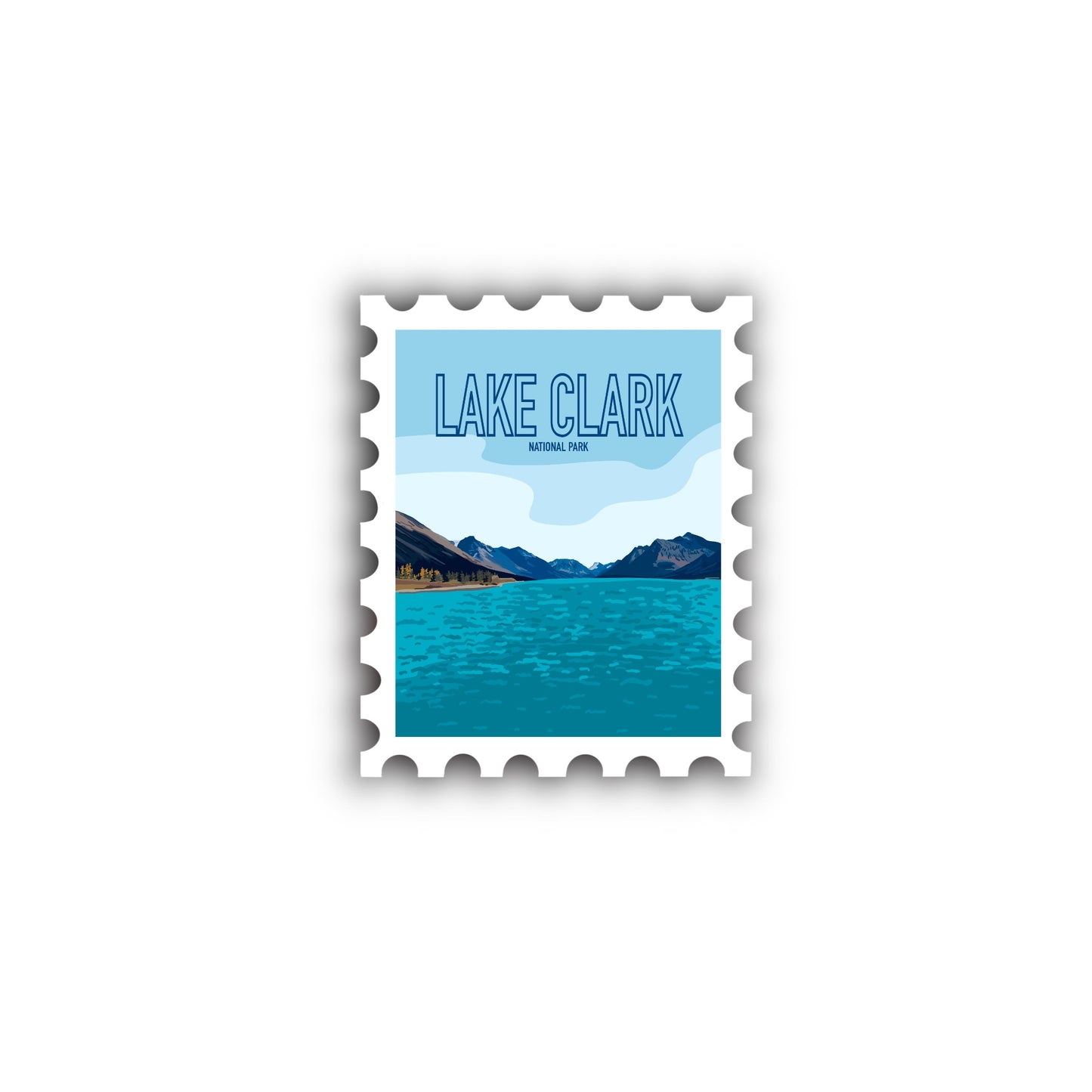 Lake Clark National Park Stamp Sticker