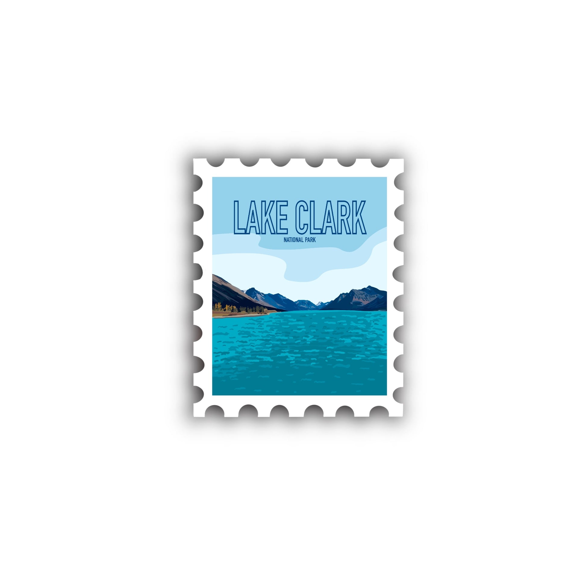 Lake Clark National Park Stamp Sticker