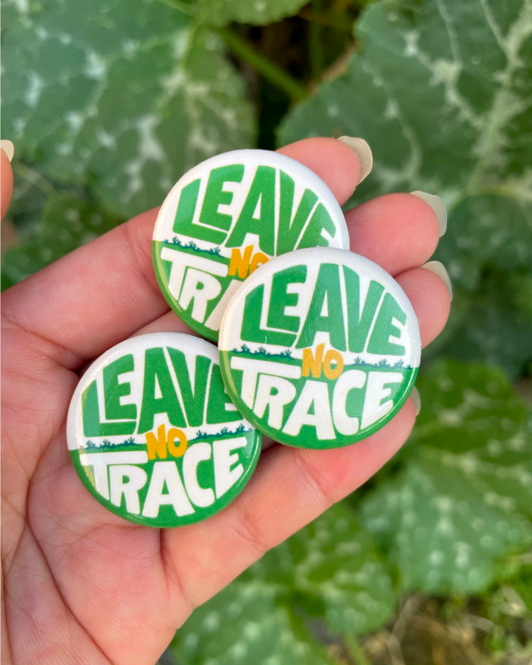 Leave No Trace Button Pin