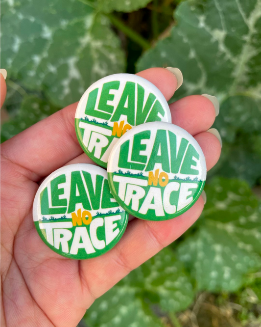 Leave No Trace Button Pin