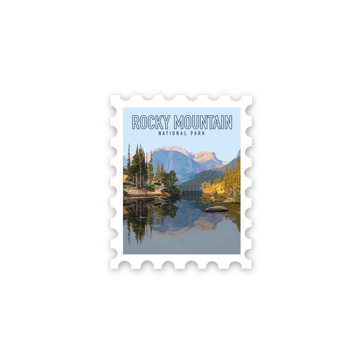 Rocky Mountain National Park Stamp Sticker