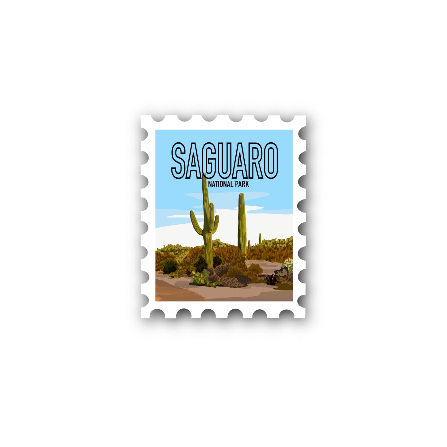 Saguaro National Park Stamp Sticker