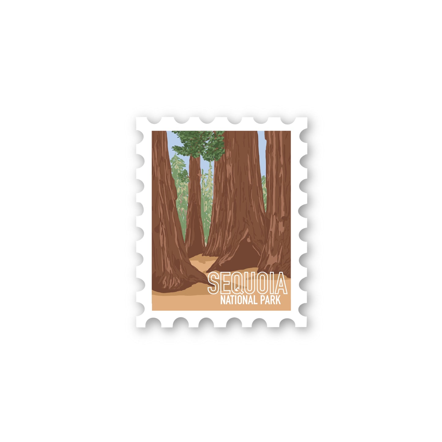 Sequoia National Park Stamp Sticker