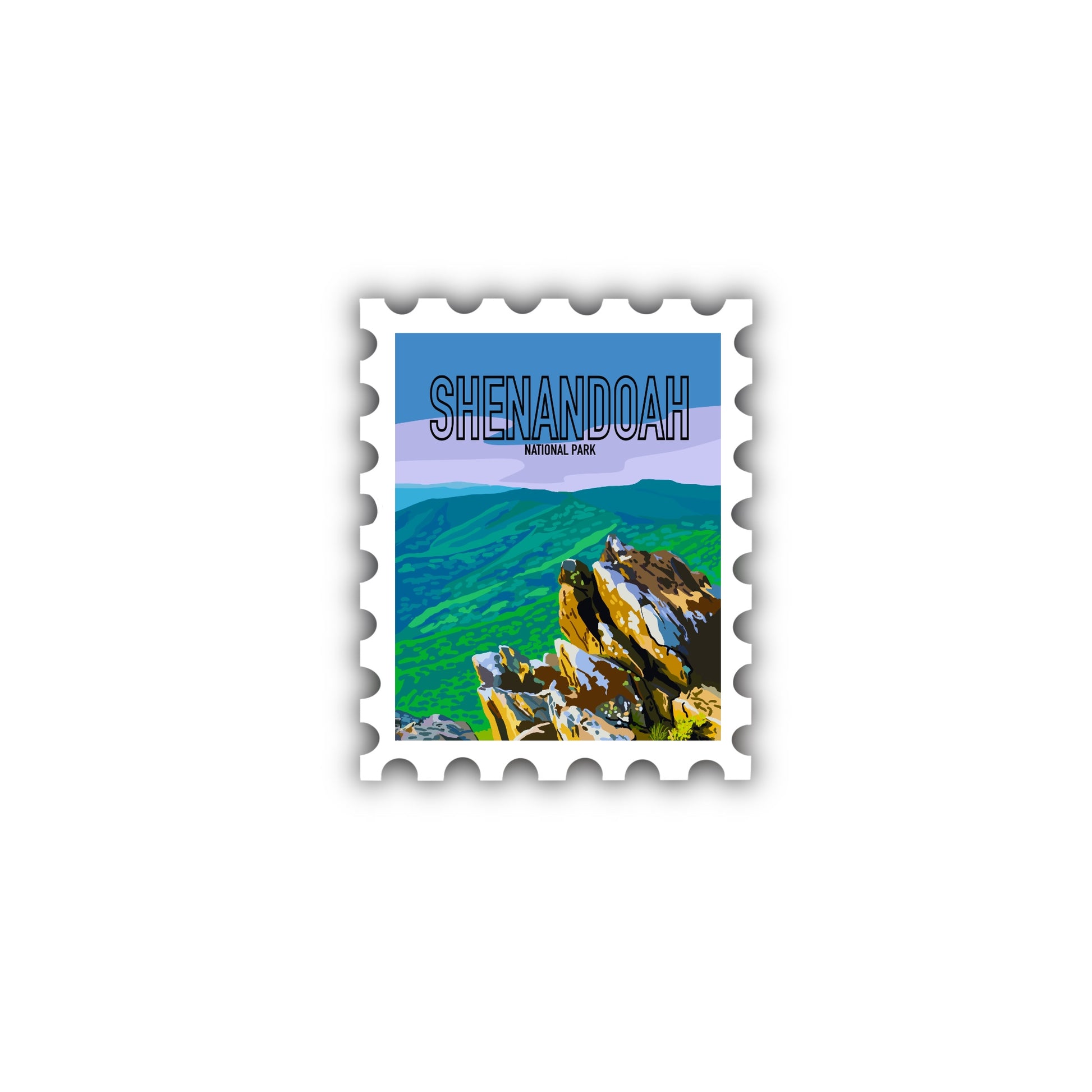 Shenandoah National Park Stamp Sticker