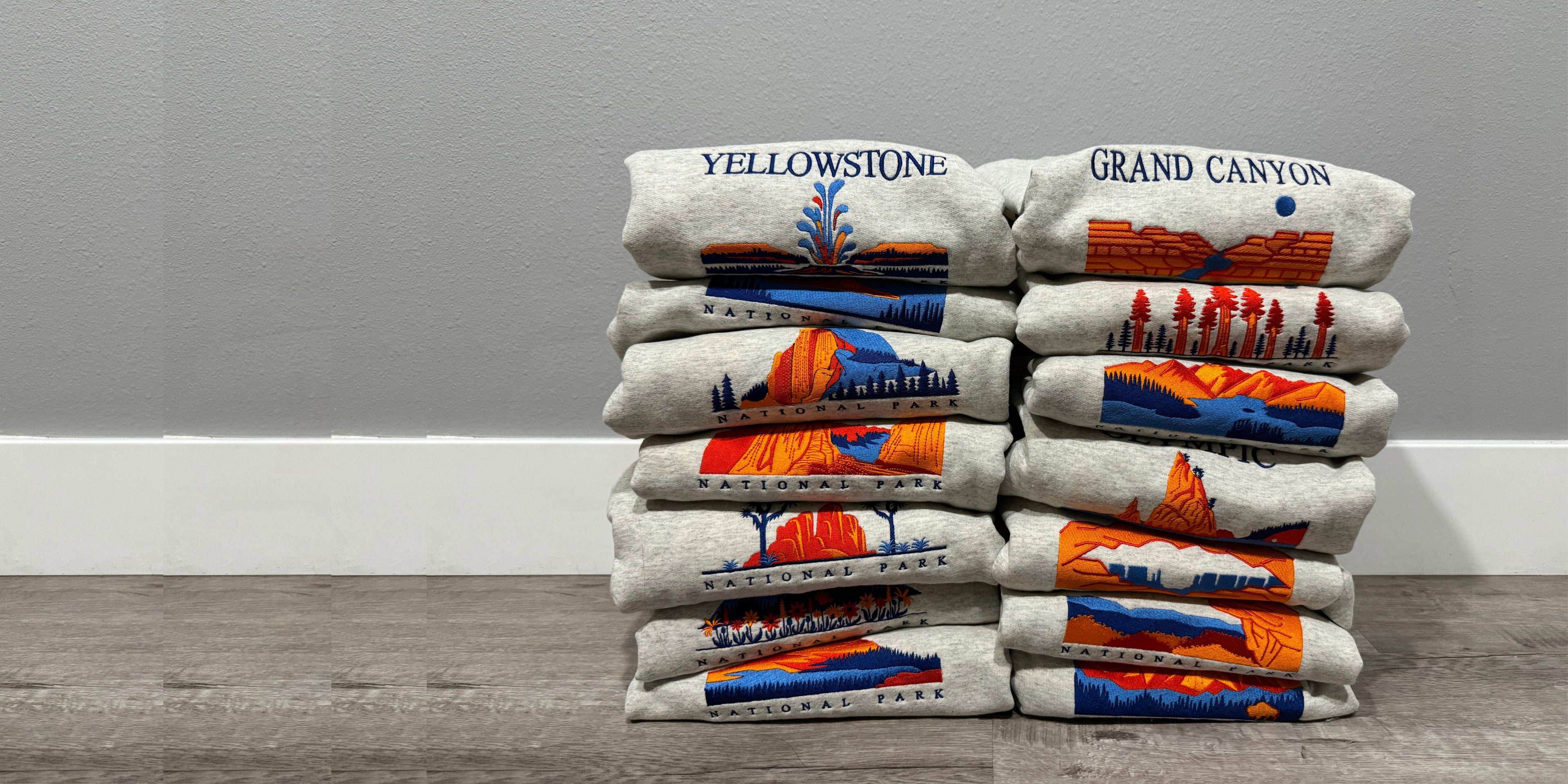 Stack of National Park Crewnecks Collection