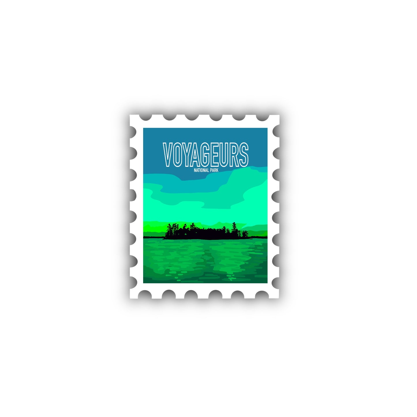 Voyageurs National Park Stamp Sticker