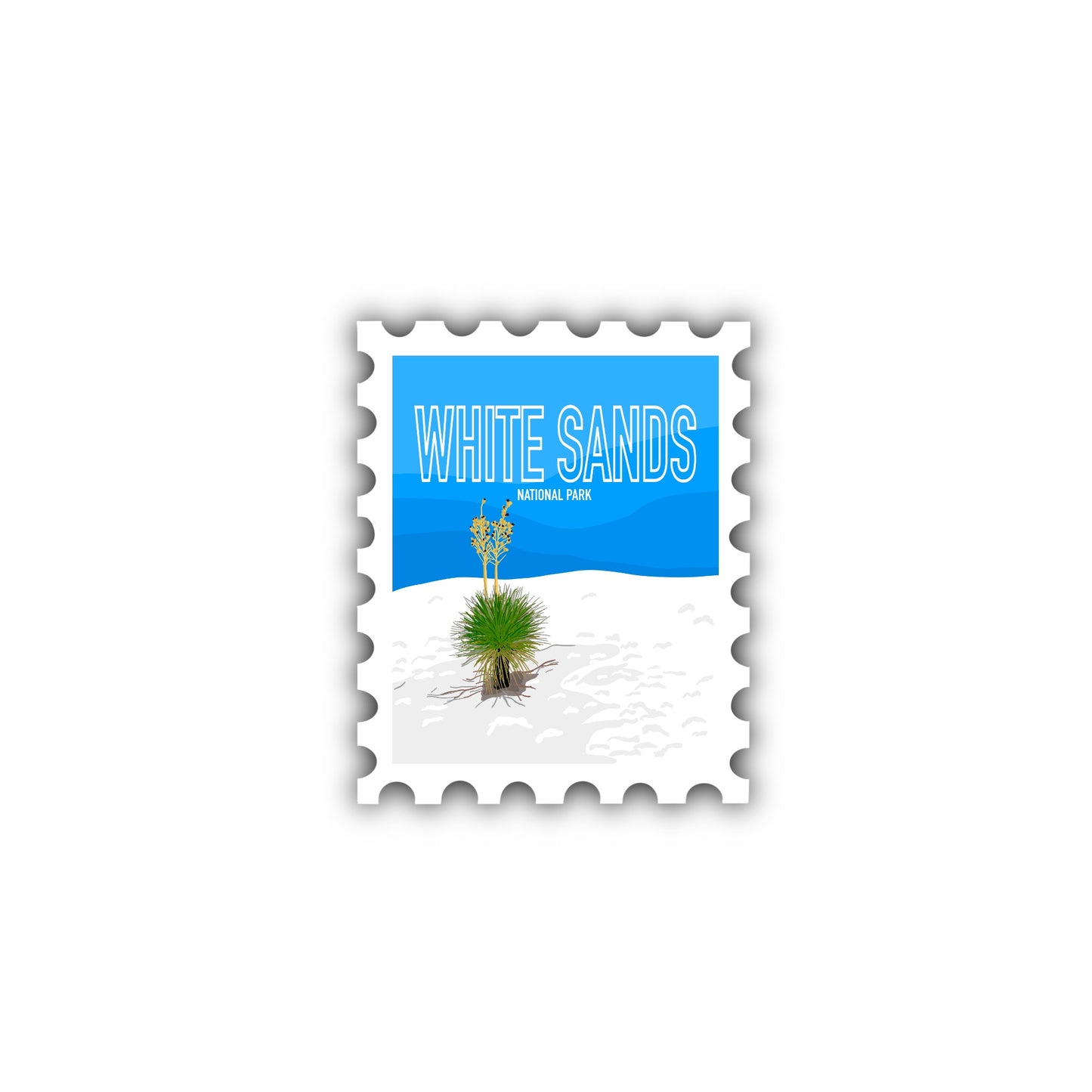 White Sands National Park Stamp Sticker