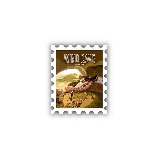 Wind Cave National Park Stamp Sticker