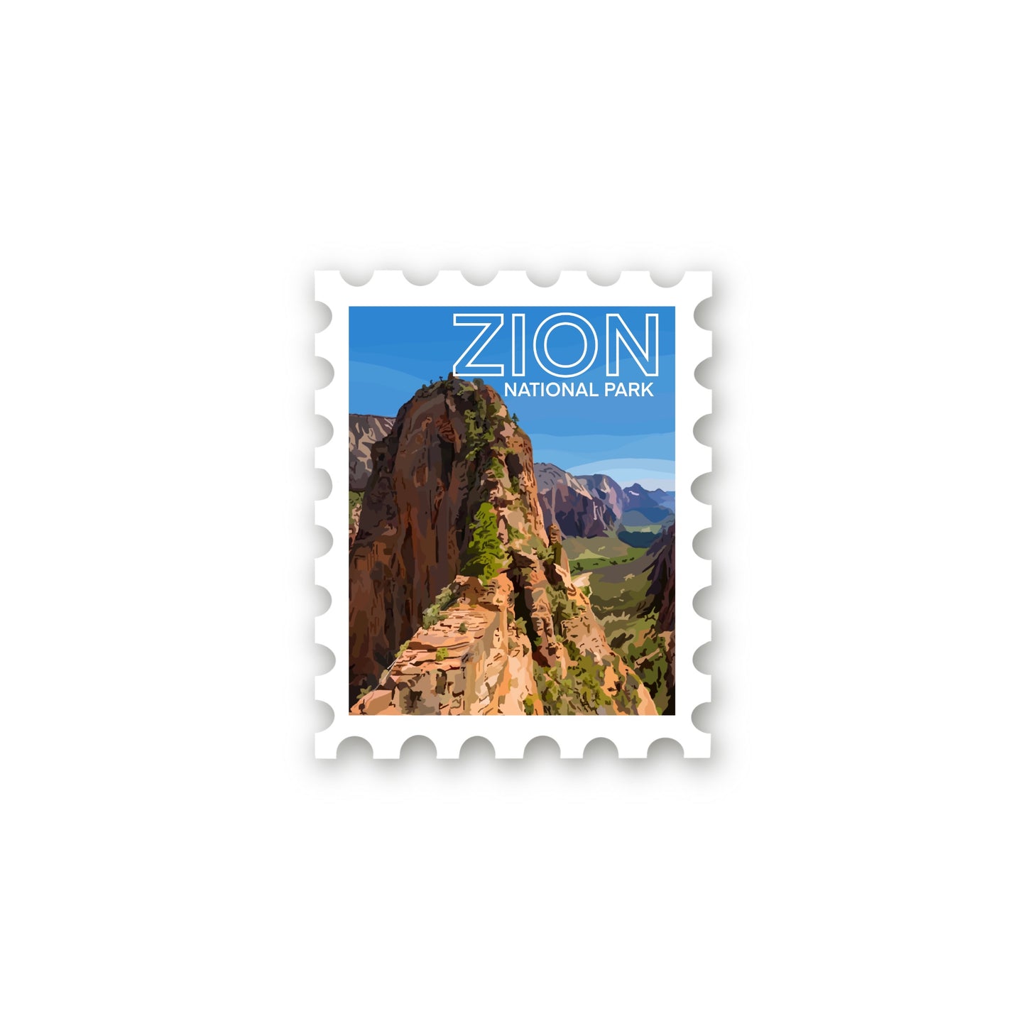 Zion National Park Stamp Sticker