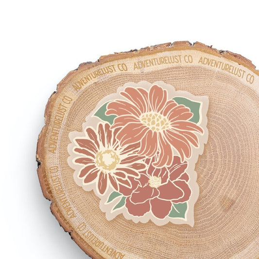Clear Boho Floral Sticker