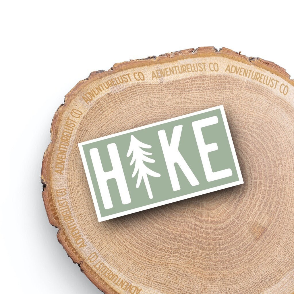 Sage Green Hike Tree Sticker — Adventurelust