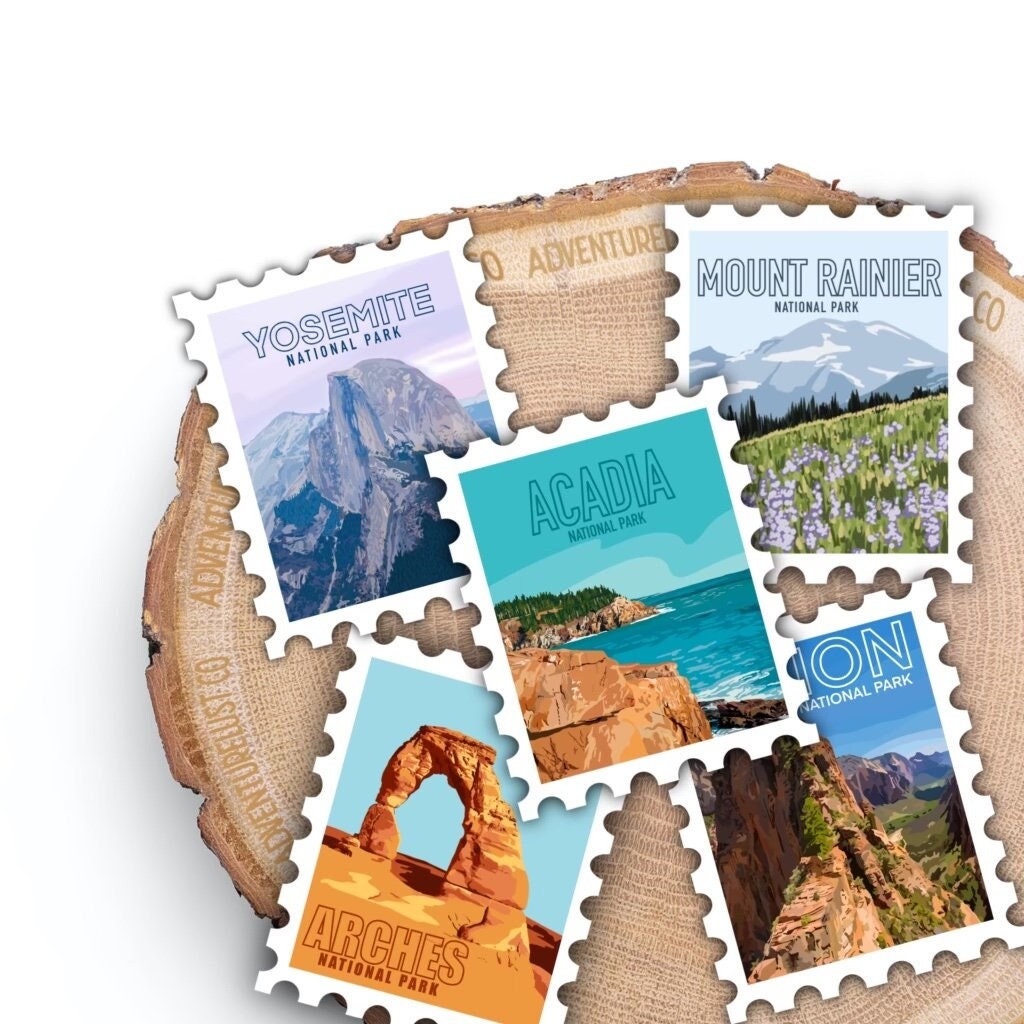 Choose 5 Stamp National Park Stamp Vinyl Stickers