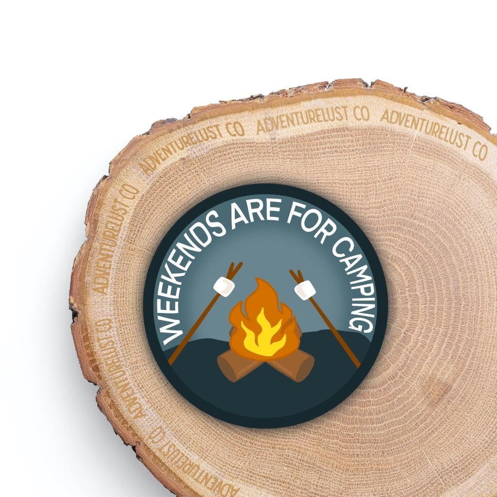 Weekends are for Camping Sticker