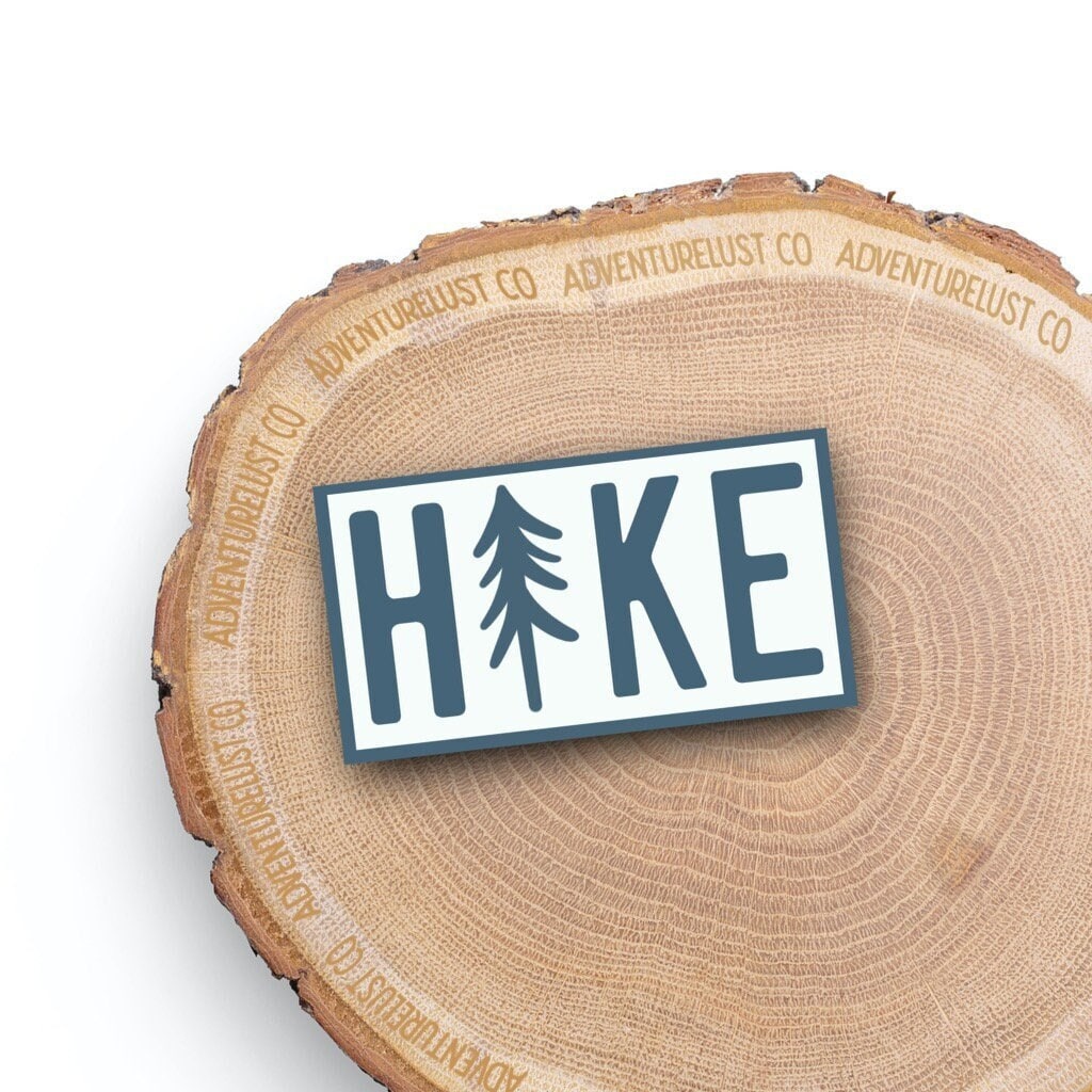 Blue Hike Tree Sticker