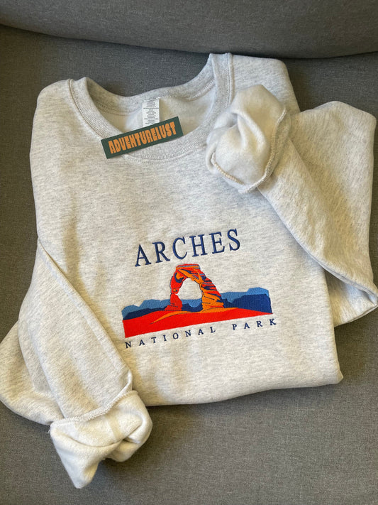 Embroidered Arches National Park Crewneck