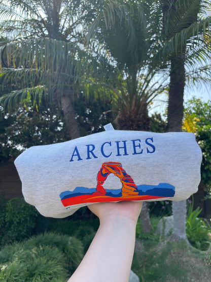 Embroidered Arches National Park Crewneck