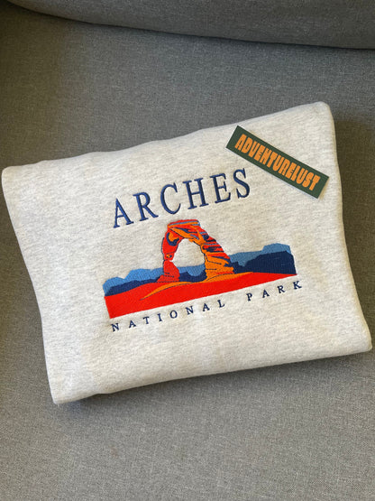 Embroidered Arches National Park Crewneck