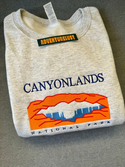 Embroidered canyonlands national park crewneck — Adventurelust