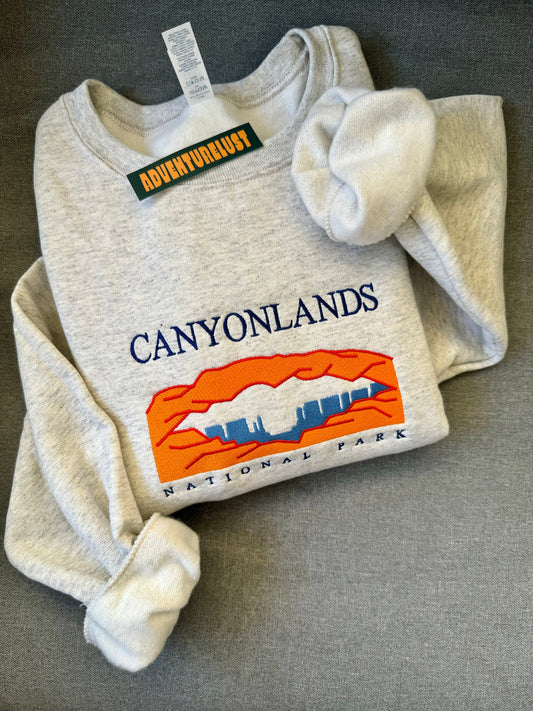 Embroidered canyonlands national park crewneck — Adventurelust
