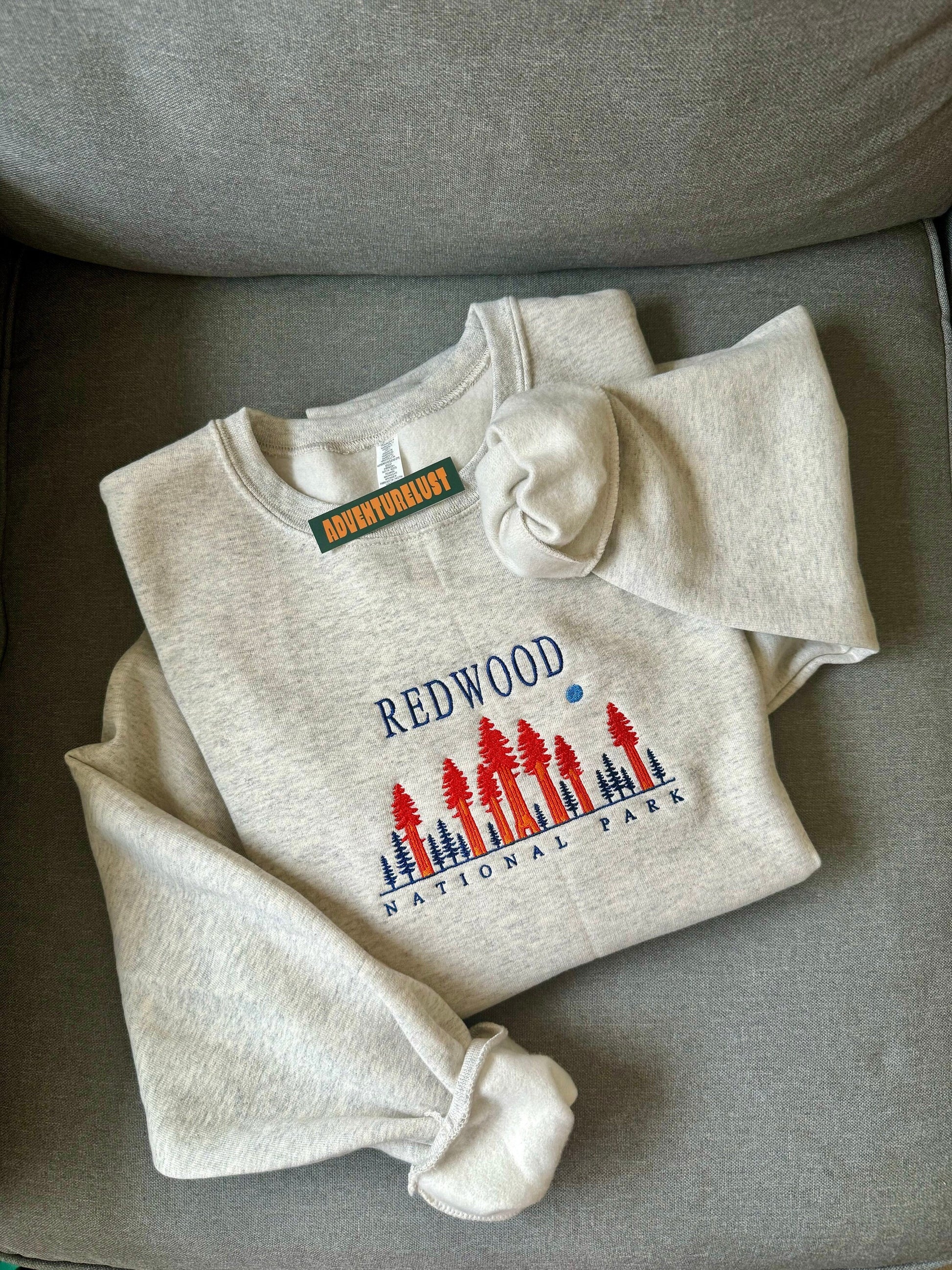 Embroidered redwood national park crewneck — Adventurelust