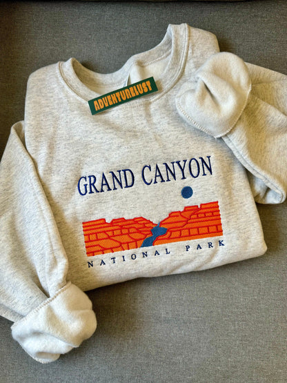 Embroidered grand canyon national park crewneck — Adventurelust