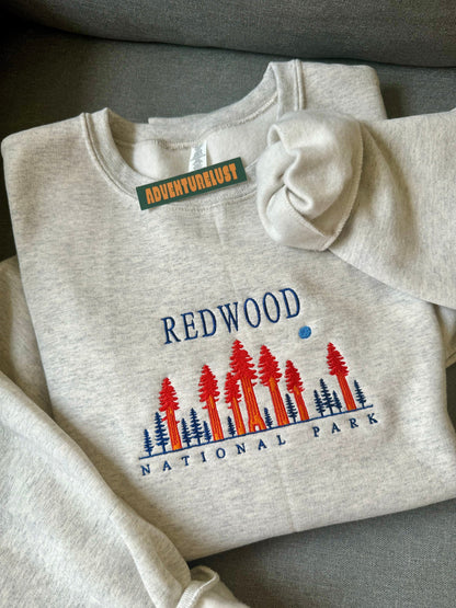 Embroidered redwood national park crewneck — Adventurelust