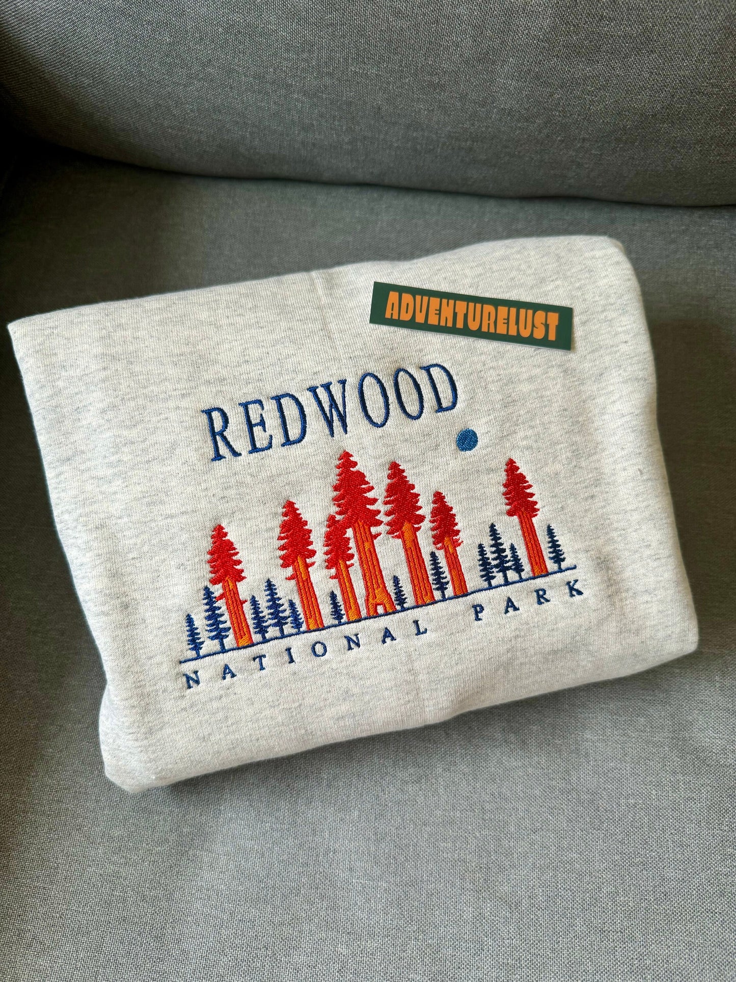 Embroidered redwood national park crewneck — Adventurelust