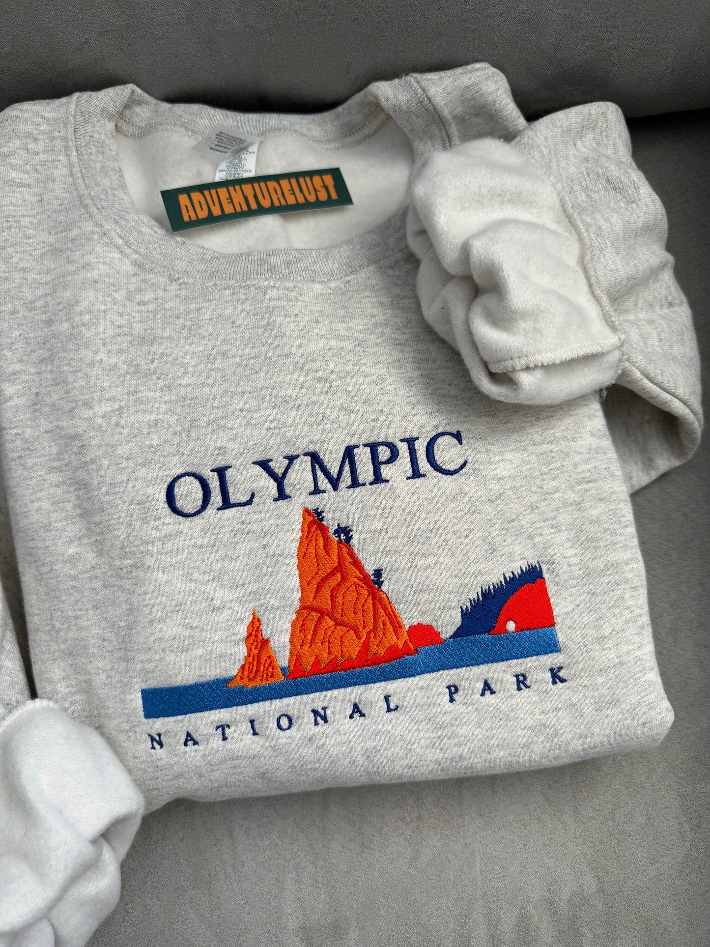Embroidered Olympic National Park Crewneck