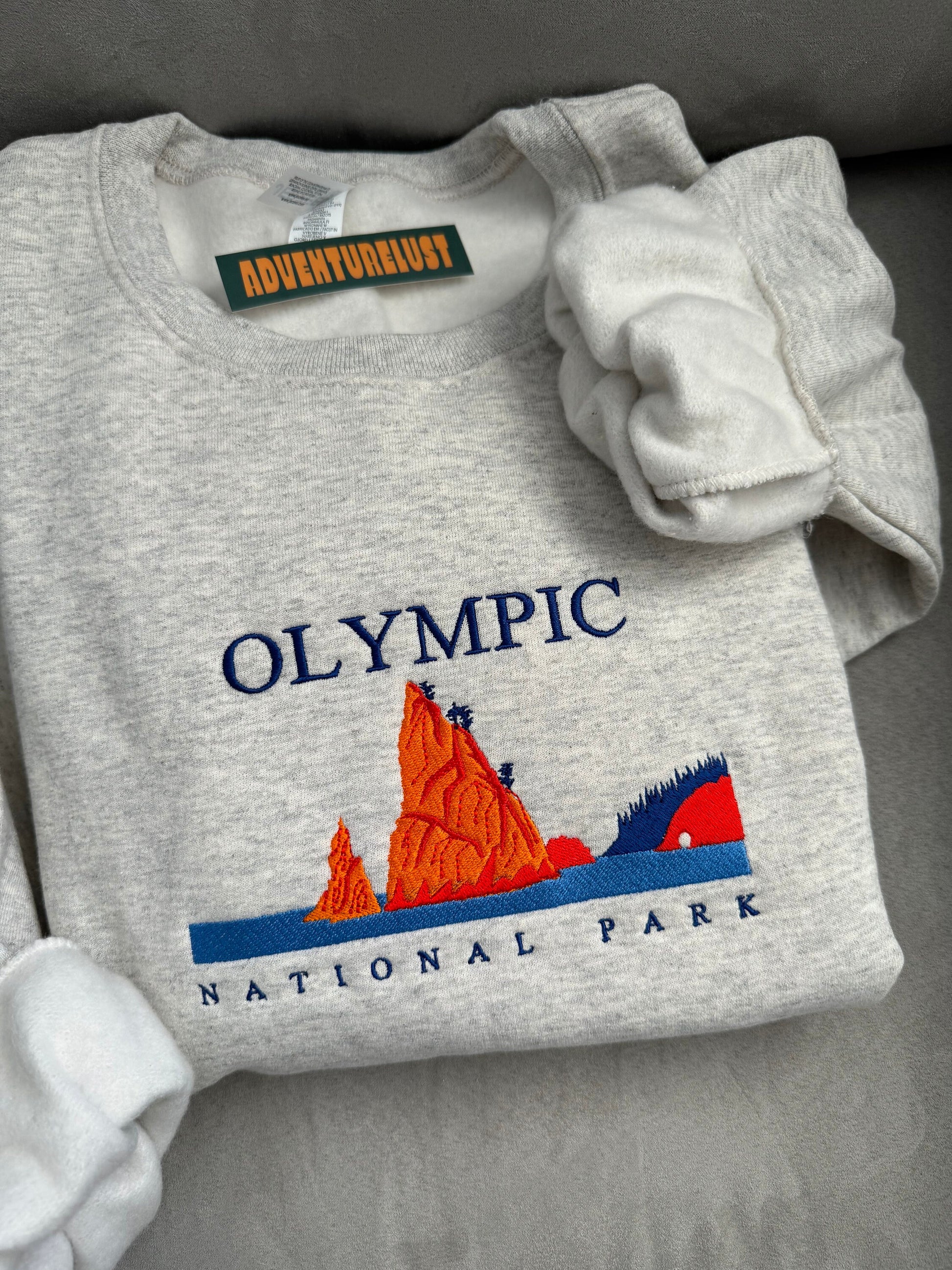 Embroidered Olympic National Park Crewneck