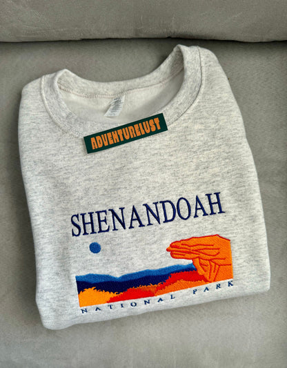 Embroidered shenandoah national park crewneck — Adventurelust