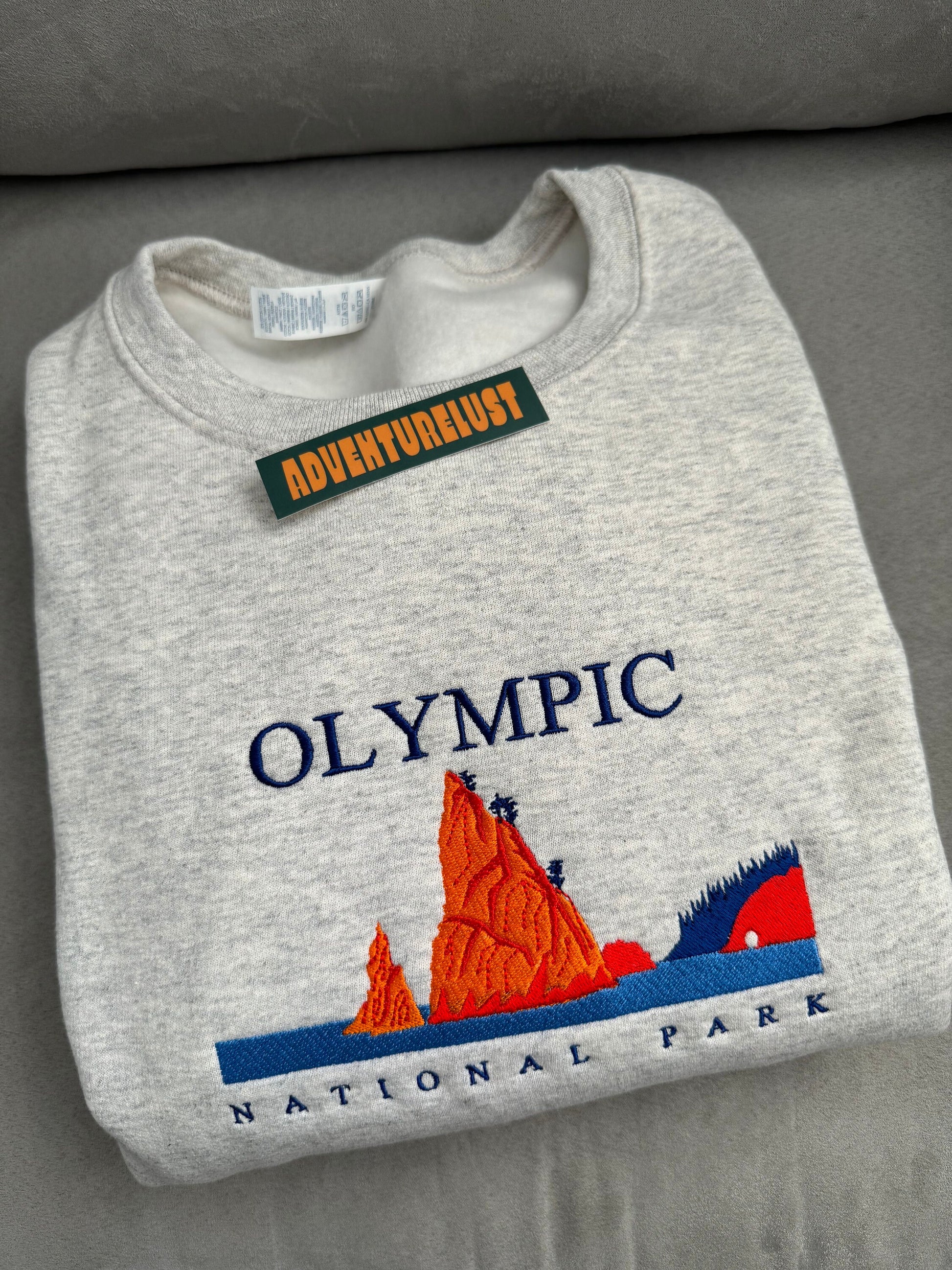 Embroidered Olympic National Park Crewneck