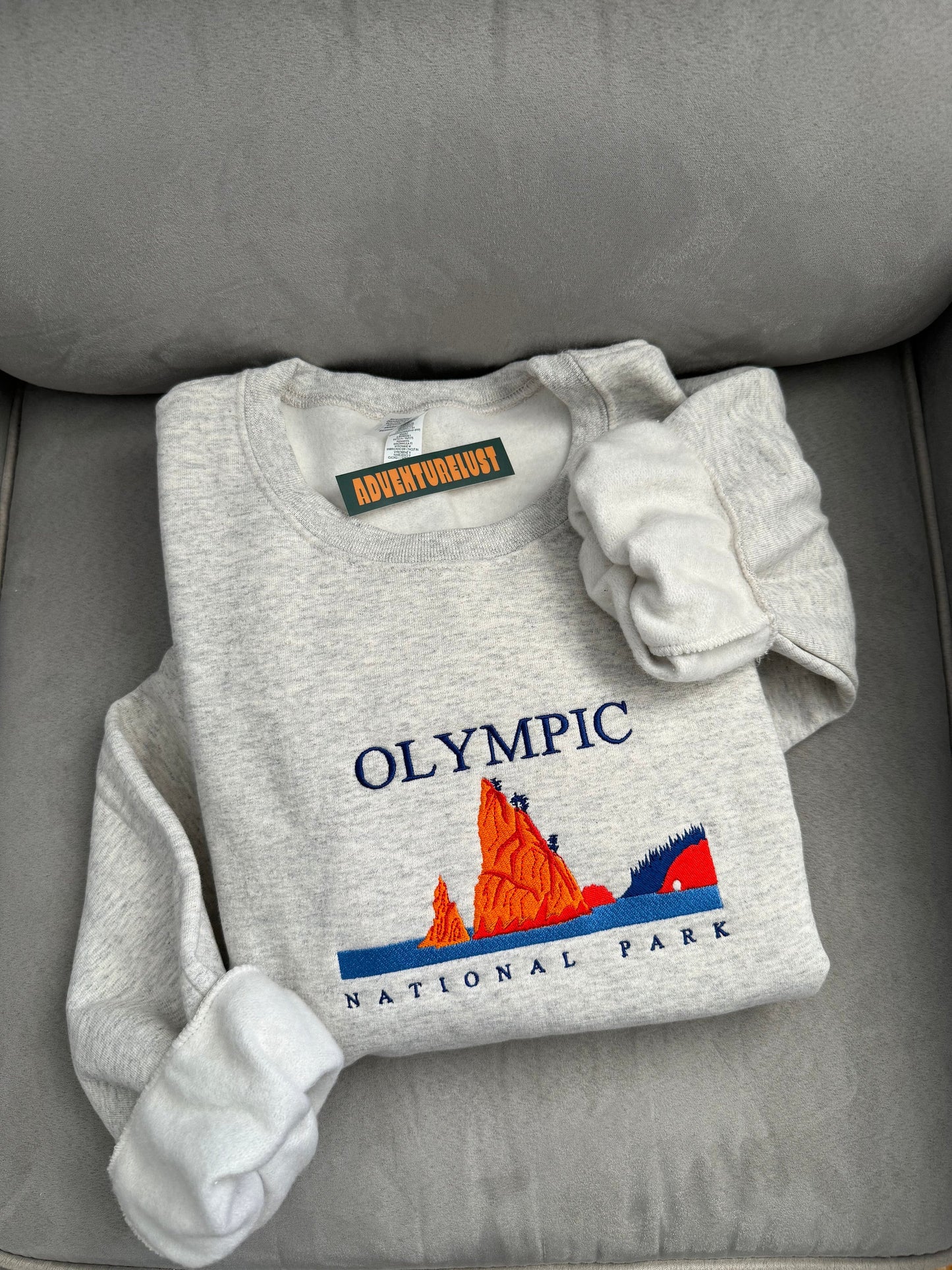 Embroidered Olympic National Park Crewneck