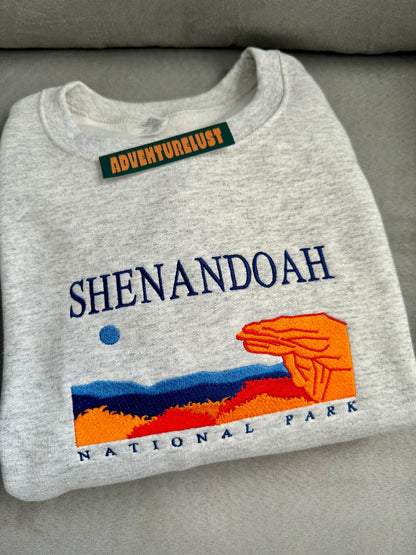 Embroidered shenandoah national park crewneck — Adventurelust