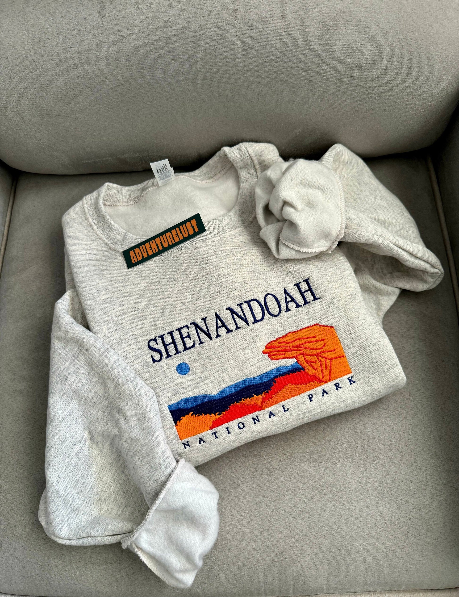 Embroidered shenandoah national park crewneck — Adventurelust