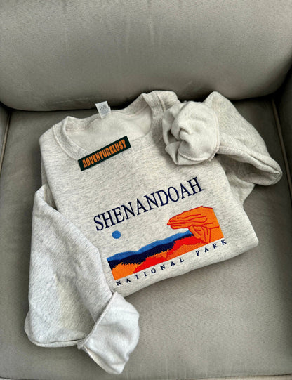 Embroidered shenandoah national park crewneck — Adventurelust