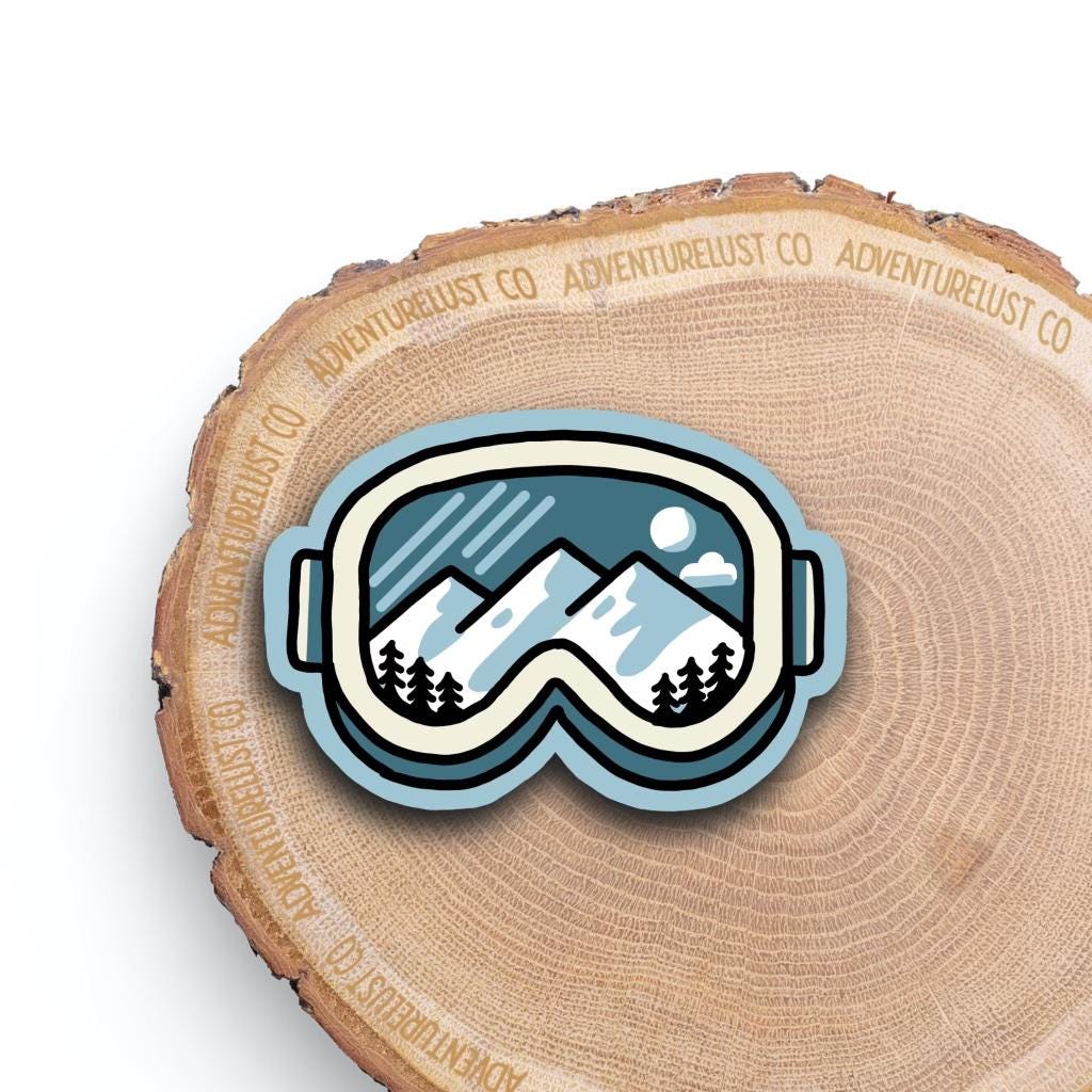 Snow Ski Mountain Goggles Sticker